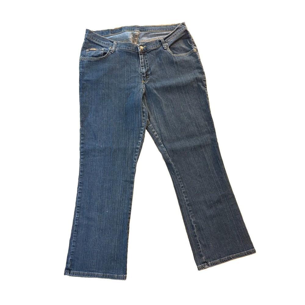 Riders by Lee 18W Petite Straight Leg Blue Jeans Comfort Stretch Mid Rise
